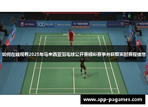 如何在线观看2025年马来西亚羽毛球公开赛精彩赛事并获取实时赛程信息